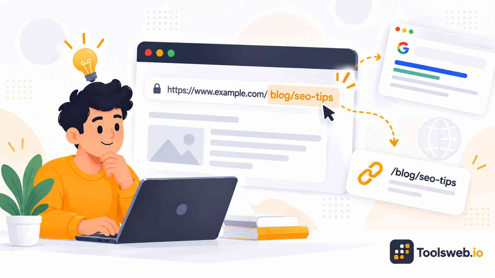 Slug Generator tool creating clean, SEO friendly URL slugs from webpage content for better search visibility.