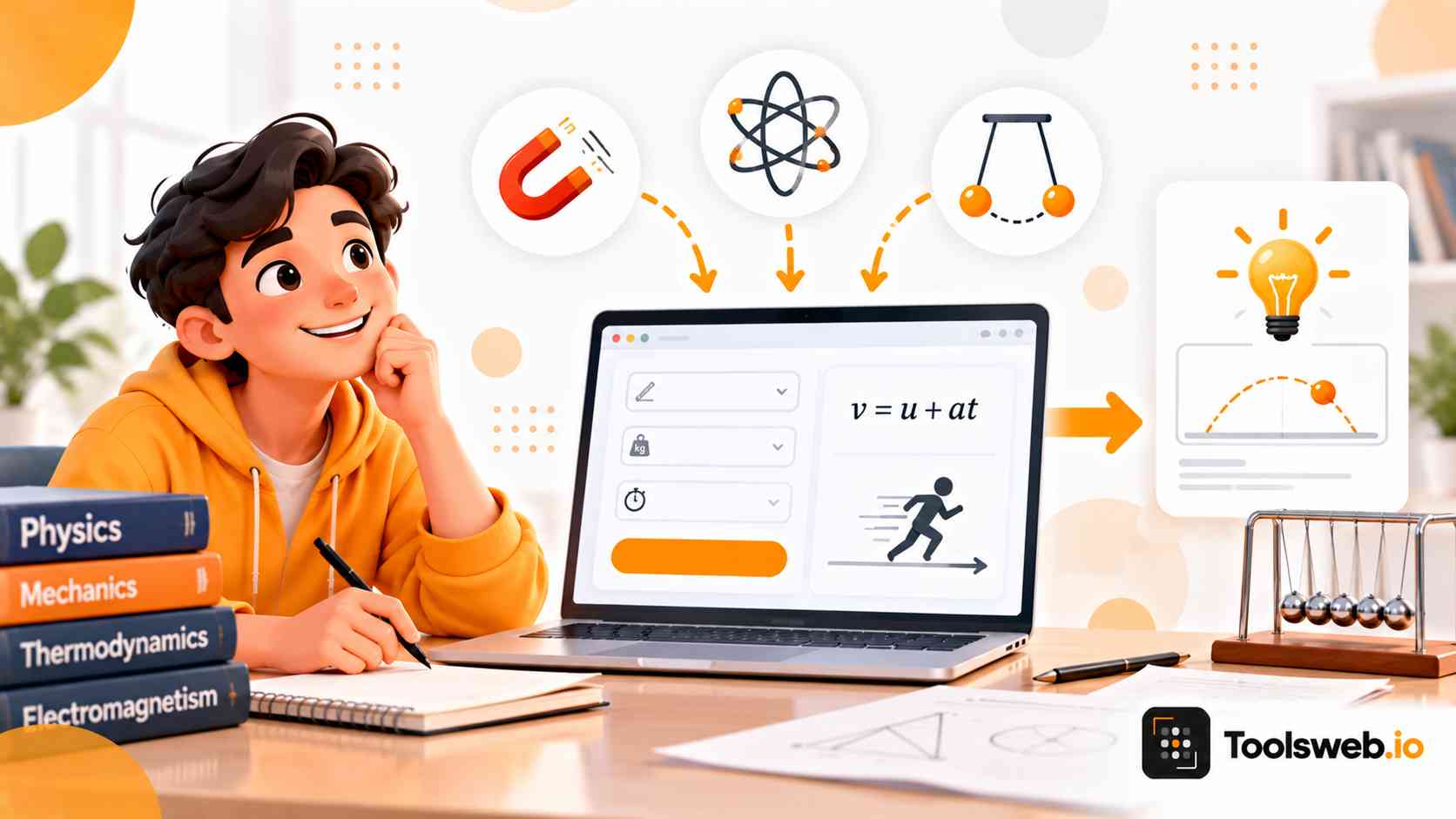 Physics Calculators for motion, mechanics, and physics formulas